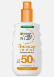 Garnier Ambre Solaire Hydra 24 Protect SPF50 Sun Spray 150ml - Picture 1 of 2