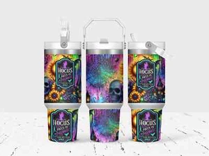 Hocus 30 Oz Flip Straw Tumbler With Handle, Personalized Gift - Picture 1 of 4