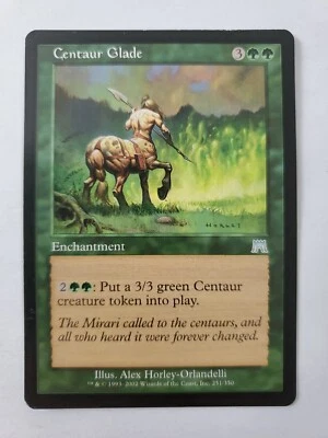 MTG Magic The Gathering Card Centaur Glade Enchantment Green Onslaught 2002 - Image 1 of 2