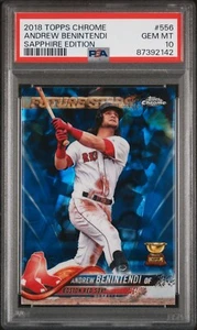 Andrew Benintendi 2018 Topps Chrom Saphir PSA 10 Rookie Cup Boston Red Sox - Bild 1 von 2