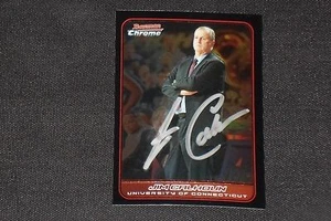 HOF JIM CALHOUN 2006 BOWMAN CHROME SIGNED AUTOGRAMMKARTE #113 UCONN - Bild 1 von 1