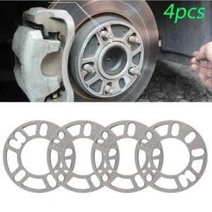 4PCS Aluminum 5mm Auto Car Wheel Tire Spacers Adaptor Shims Plate 4/5 Stud AS - Picture 1 of 4