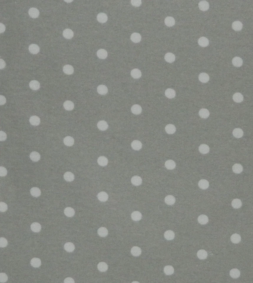 2 YDS UNCUT SUPER SNUGGLE FLANNEL FABRIC WHITE DOT ON GRAY JOANN NEW #17456039 - Image 1 of 1
