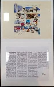 AAT • 2001 • Sheetlet "Australians in the Antarctic" signed Dr Phillip Law - Picture 1 of 1