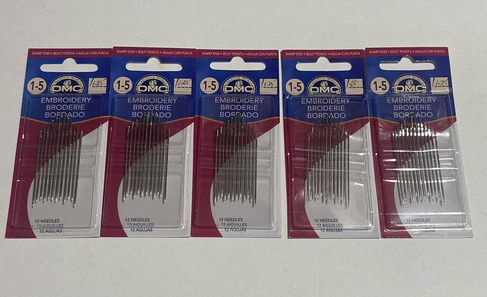 DMC 1765-1/5 Embroidery Hand Needles 12-pack Size 1/5 070167