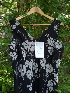 JOANNA HOPE BROWN CREAM FLORAL EVENING DRESS-SEQUIN DETAIL & ASYMMETRIC HEM 14 - Picture 1 of 12
