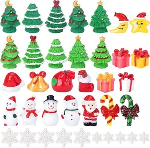 Mini Resin Christmas 37 Pieces Multicolored Miniature Ornaments Mini Christmas - Picture 1 of 7