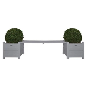 Esschert design bank met plantenbak grijs cf33g - Imagen 1 de 2