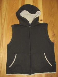 Kuhl Alpaca Fleece Brown Zip Front Hoodie Vest Women's XL (TD10) - Picture 1 of 8