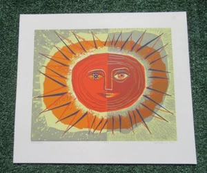 Veva Porter Wintersonnenwende 16" x 18 1/2" Serigrafie signiert nummeriert Kunstdruck - Bild 1 von 6