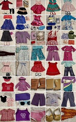 American Girl Doll Clothes 18  Dolls Accessories Dress Shoes Jeans Food Bag Hat • 5$