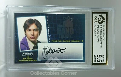 2013 Big Bang Theory Season 5 Kunal Nayyar As Rajesh Auto Card Graded 9.5 - Image 1 of 3
