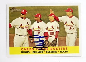2007 Topps Heritage FENCE BUSTERS Cardinals Ronnie Belliard SIGNED CARD AAC COA - Picture 1 of 2