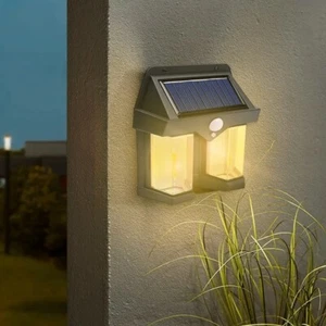 Lampada luce faretto solare faro esterno sensore movimento luce calda CL-228 - Foto 1 di 7