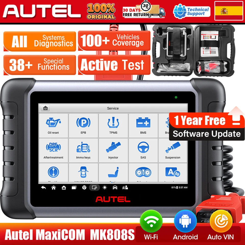 2025 Autel MaxiCOM MK808S PRO AUTO OBD2 Diagnóstico Codificación Clave Español - Imagen 1 de 4