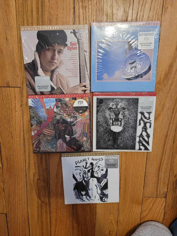 Lot of 5 Mobile Fidelity Sound Lab Audiophile SACD/CD Santana, Dylan, NEW SEALED Foto 1 de 1