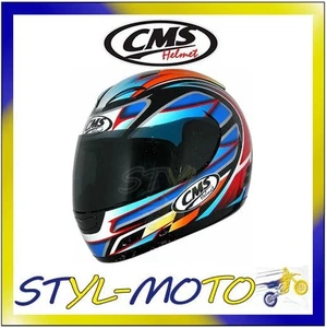 CASCO MOTO SCOOTER CMS HELMETS INTEGRALE GP4 LOFTY NERO IN ABS TAGLIA M - Foto 1 di 1