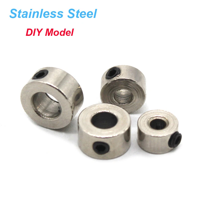 Stainless Steel Metal Shaft Collar Clamp Bore 1.55-5mm Wheel Lock Bushing Model - Image 1 of 4