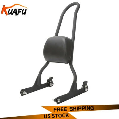 Detachable Backrest Sissy Bars Pad For Harley Fatboy LO FLSTF Softail FXST FLST Foto 1 de 4