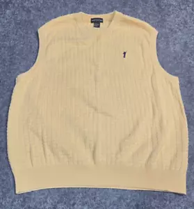 Fairway Outfitters Yellow Golf Textured Sweater Vest Cotton Sz XL - Picture 1 of 7