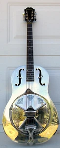 Epiphone Dobro Hound Dog M-14 Metalbody Nickel Resonator Gitarre + Koffer & Slide - Bild 1 von 16