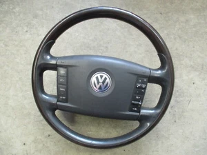Holzlenkrad VW Phaeton Touareg Lenkrad HOLZ Multifunktion 3D0419091R NKP - Bild 1 von 7