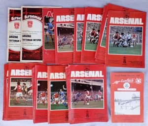 ARSENAL FOOTBALL CLUB PROGRAMMES x 18 1968 - 1980 + GUNFLASH Feb 1968 FC League - Picture 1 of 6