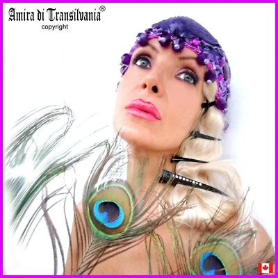 Шляпа крышка шапочка крючком Fascinator аксессуары жемчуг голова изделие роскошь Couture - Изображение 1 из 4