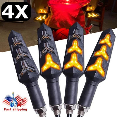 4x Indicadores LED de intermitente dobles para moto deportiva moto cross luz intermitente Foto 1 de 4
