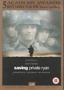 SAVING PRIVATE RYAN DVD 1998 Tom Hanks/Edward Burns/Matt Damon/Tom Sizemore - Picture 1 of 1