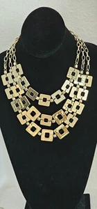 CHICOS light gold tone necklace NWT 22" or less statement piece - Picture 1 of 9