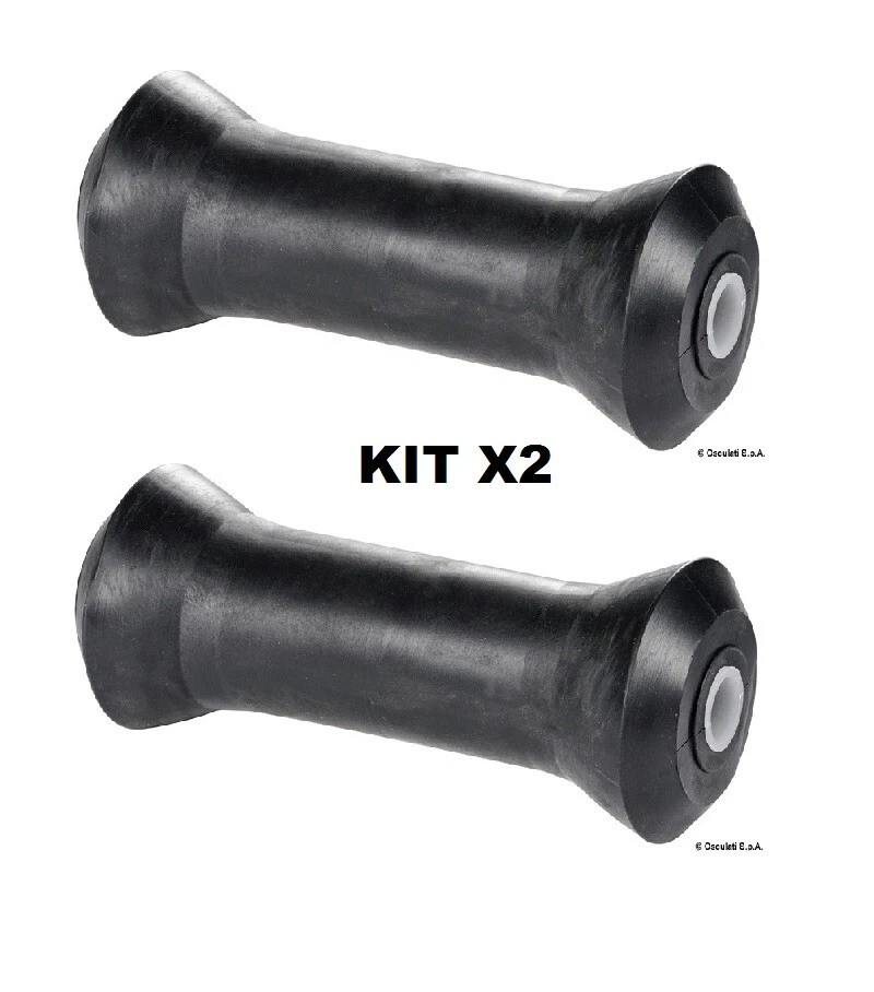 OSCULATI RULLO CENTRALE REGGICHIGLIA COPPIA IN PVC/GOMMA PER CARRELLO 220 X 80 FORO 20mm