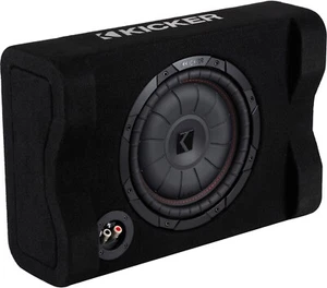 KICKER 48CVTDF102 CUSTODIA SUBWOOFER AUTO/CAMION 10"COMPVT SOTTILE DOWN-FIRING 2 OHM - Foto 1 di 7