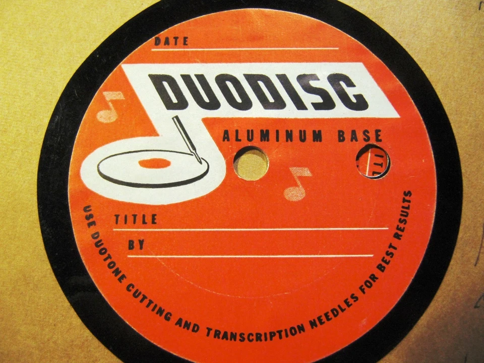 DUODISC 1940 Home Recordings 8 " ACETATE RECORD Accordion Polka Radio inch - Imagem 1 de 2
