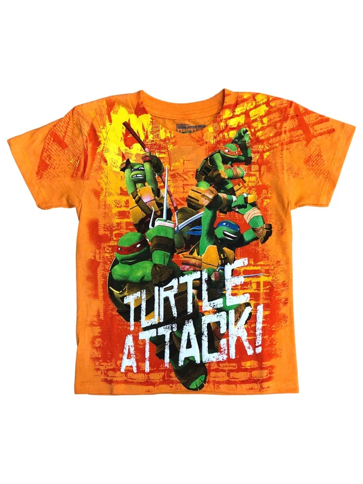 TMNT Boys Orange T-Shirt Teenage Mutant Ninja Turtles Shirt XS (4/5) - Image 1 of 1