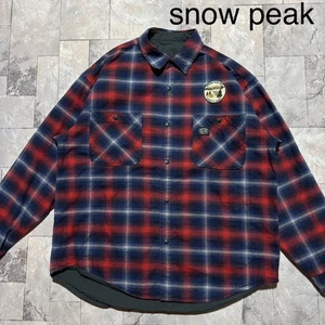 Camicia reversibile standard Snow Peak Journal verde scuro rosso navy taglia M - Foto 1 di 8