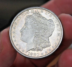 1880-S Morgan Silver Dollar VF - Picture 1 of 4