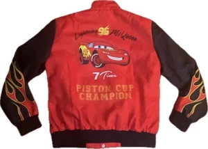 PIXAR Cars Racing Jacket Coat Adult M Red Lightning McQueen 95 Piston Cup Champ - Picture 1 of 13