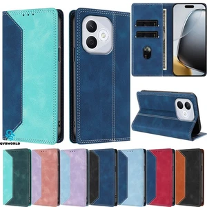 Für Honor 400 Lite 400 300 200 90 80 70 60 Spliced Leder Wallet Case Handy Hülle - Picture 1 of 19