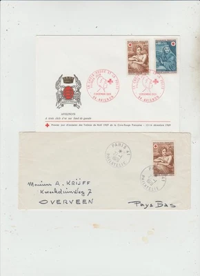 France 1969 FDC  Red Cross issue 1970 Cover with issue as postage good condition - Image 1 of 2