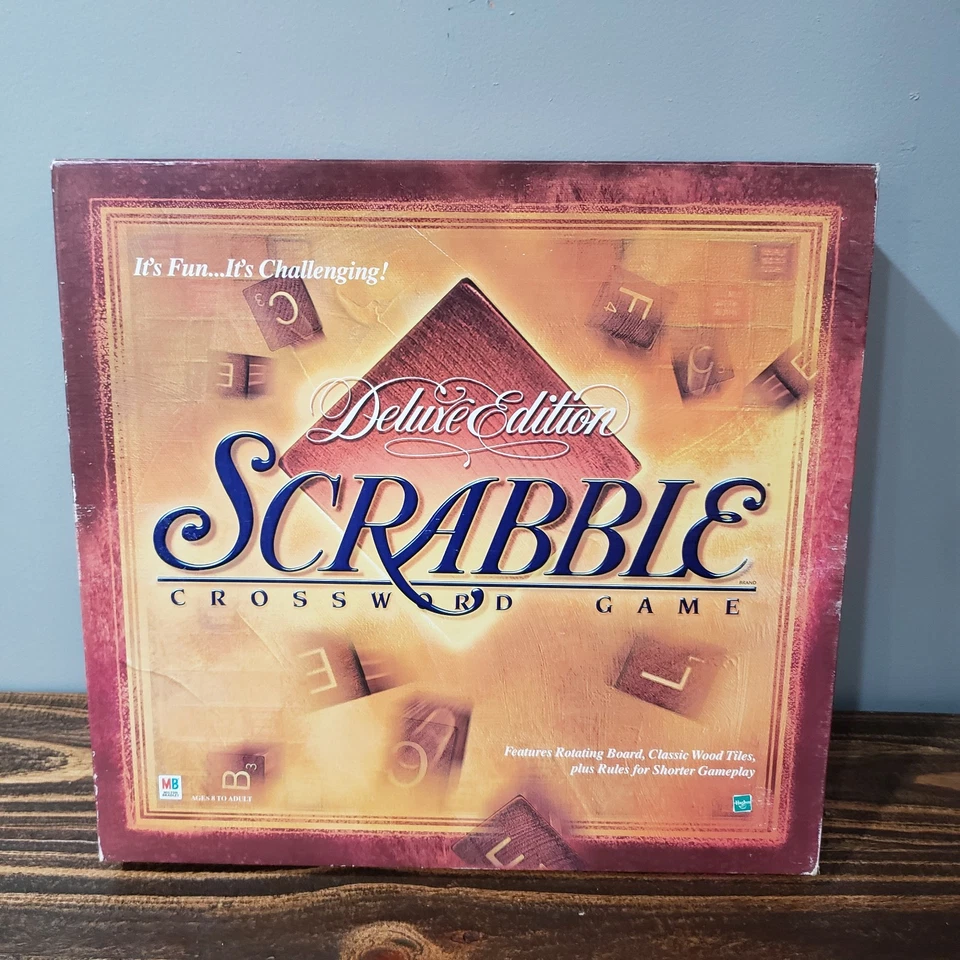 VINTAGE Scrabble Deluxe Edition COMPLETE Milton Bradley Crossword Word Game - Image 1 of 4