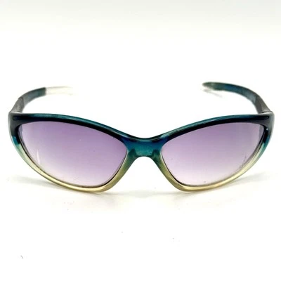 Gafas de sol envolventes de diseñador de moda marco degradado azul y lentes moradas estilo de colección Foto 1 de 4