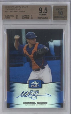 2012 Leaf Metal Draft Blue /25 Mike Zunino #BA-MZ1 BGS 9.5 GEM MINT Auto - Image 1 of 2