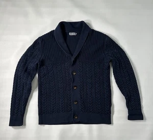Matinique dunkelblauer Strickpullover mit Schalkragen, Herren XL 100% Baumwolle wie Polo - Bild 1 von 14