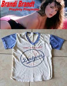 BRANDI BRANDT:   Owned, Worn, Signed Clothing - Vintage  " LA Dodgers " Shirt - Picture 1 of 4