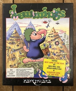 Vintage Lemmings 5,25" Floppy Psygnosis 1991 IBM Amstrad PC's Tandy PC's - Bild 1 von 5
