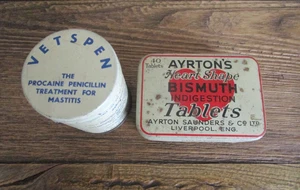 2 x VINTAGE MEDICAL TINS - TABLETS - BUY IT NOW - Picture 1 of 6