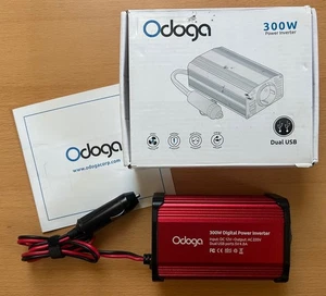 Odoga 300W Wechselrichter 12V auf 220V mit 2x USB – NEU - Bild 1 von 2