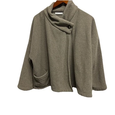 Suéter de Vellón Bryn Walker Marrón Talla Mediana Lagenlook Artístico Exterior Botón Foto 1 de 4