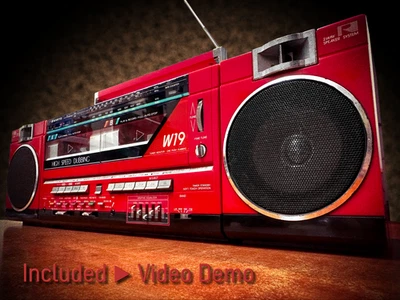 Sanyo M-W19 🌈RaRe🌈 Vintage Stereo Cassette Boombox System - Bild 1 von 4